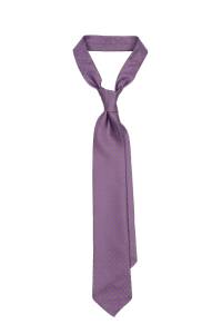 Krawat jedwabny lawendowy z kwiatami - Zack Roman