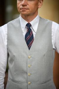 Kamizelka Grant jasnoszara, wełniana