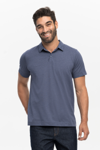  Koszulka polo, bawełniana pika, niebieska