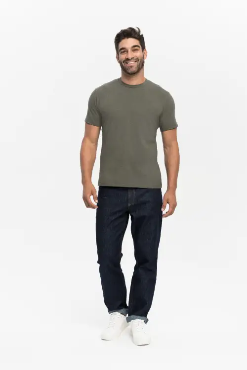 T-shirt Zack, bawełniany, khaki - zdjęcie 9