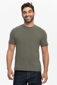 T-shirt Zack, bawełniany, khaki