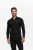 Longsleeve sportowy Expedition Extra Warm z wełny merino, czarny, 283 gr - na modelu, rozpięty suwak