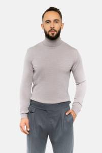 Beżowy golf z wełny merino