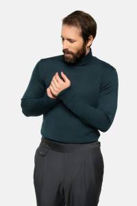 Golf z wełny merino, zielony