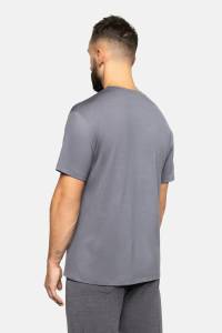 T-shirt sportowy merino 195 popielaty - Zack Roman