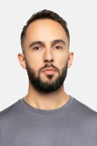 T-shirt sportowy merino 195 popielaty - Zack Roman