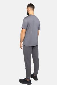 T-shirt sportowy merino 195 popielaty - Zack Roman