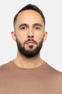 T-shirt sportowy merino 195 beżowy - Zack Roman