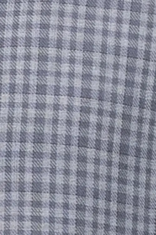 Szara koszula button down w kratkę Vichy, bawełniano-kaszmirowa - zdjęcie 8