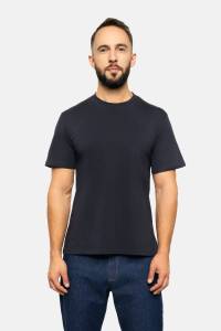 T-shirt Zack, bawełniany, czarny