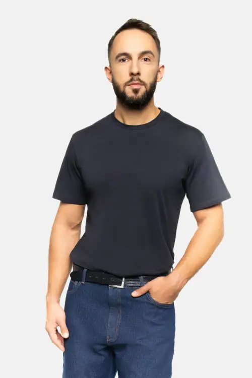 T-shirt Zack, bawełniany, czarny - zdjęcie 4