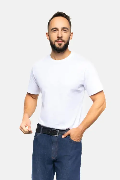 T-shirt Zack, bawełniany, biały - zdjęcie 8