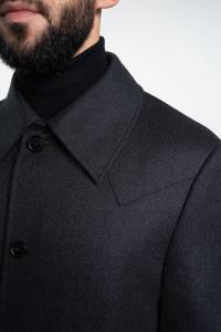 Płaszcz Chesterfield grafitowy wełniany - Zack Roman