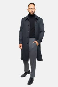 Płaszcz Chesterfield grafitowy wełniany - Zack Roman