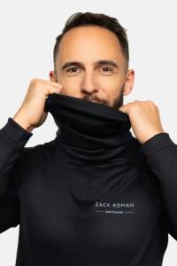 Komin sportowy Extra Warm Expedition z wełny merino, czarny, 283 gr