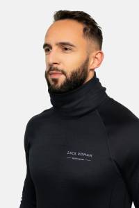 Komin sportowy Extra Warm Expedition z wełny merino, czarny, 283 gr