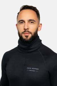 Komin sportowy Extra Warm Expedition z wełny merino, czarny, 283 gr