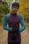 Longsleeve sportowy merino fioletowo-turkusowy 195g - Zack Roman