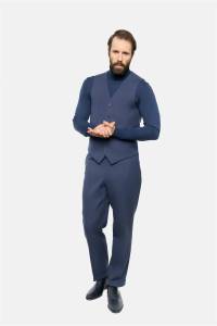 Kamizelka vintage Bewelana granatowa bielska wełna - Zack Roman