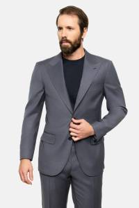 Szary Garnitur Gatsby II, wełniany