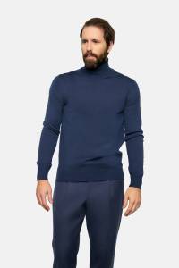 Golf merino granatowy - Zack Roman