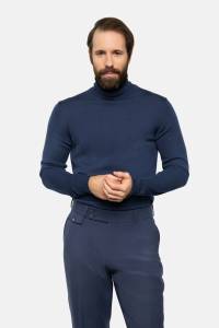 Golf merino granatowy - Zack Roman