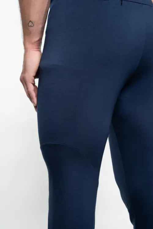 Legginsy sportowe z wełny merino, granatowe - zdjęcie 4