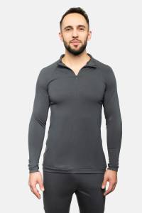 Longsleeve sportowy merino khaki 195g - Zack Roman