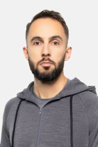 Bluza dresowa merino Super 120 French Terry szara - Zack Roman