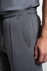 Spodnie dresowe merino Super 120 French Terry szare - Zack Roman