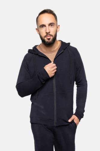 Bluza dresowa merino Super 120 French Terry granatowa - Zack Roman