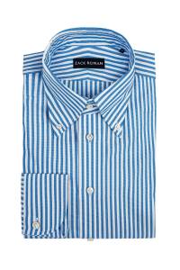 Koszula OCBD w niebieskie paski bawełna oksfordzka - Zack Roman