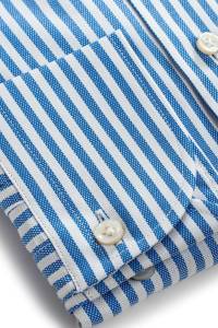 Koszula OCBD w niebieskie paski bawełna oksfordzka - Zack Roman