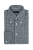 Szara koszula button down w kratkę Vichy, bawełniano-kaszmirowa - na białym tle