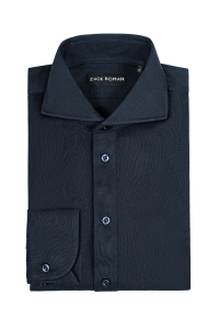 Granatowy popover Piquet, bawełniany