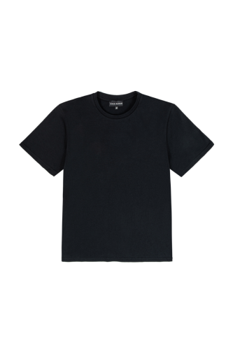Czarny t-shirt sportowy z wełny merino Zack Roman, ujęcie produktowe na płasko