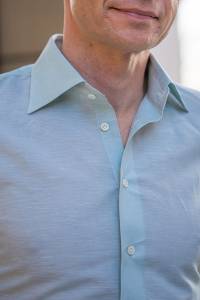 Koszula Breezy miętowa lniano-bawełniana - Zack Roman