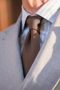 Garnitur dwurzędowy Grant II jasnoszary wełniany - Zack Roman