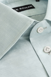 Koszula Breezy miętowa lniano-bawełniana - Zack Roman