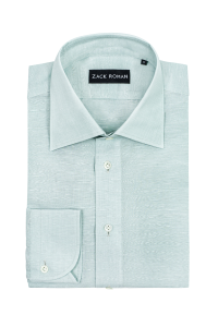 Koszula Breezy miętowa lniano-bawełniana - Zack Roman