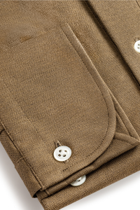 Popover brązowy jedwabisty bawełniany - Zack Roman