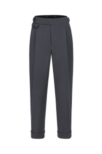 Spodnie vintage Leeds, grafitowe, wełniane