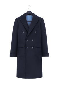 Płaszcz Ulster granatowy navy blue wełniany 800g Piacenza - Zack Roman