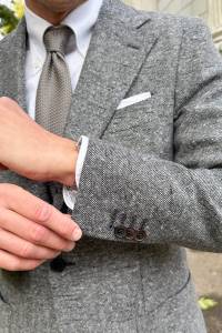 Marynarka Siena szara kaszmirowa - Zack Roman