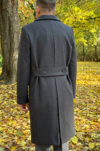 Płaszcz Ulster grafitowy wełniany 660g Reda - Zack Roman