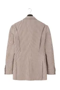 Bawełniany garnitur Seersucker, beżowy