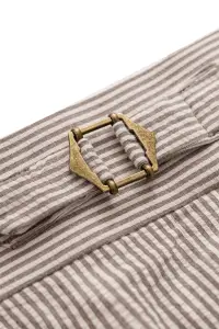 Bawełniany garnitur Seersucker, beżowy