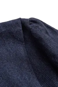 Lniany garnitur Safari, granatowy