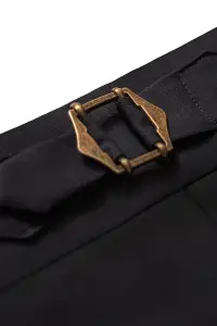 Garnitur Futuro I, granatowy, wełniany