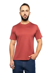 T-shirt Zack, bawełniany - Rudy